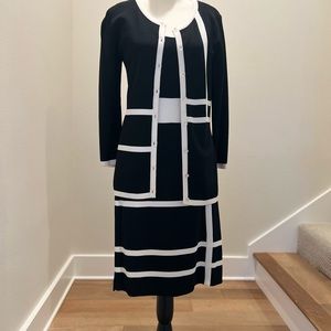 Grace Knit Dress, Twin Set ( Cardigan and blouse)